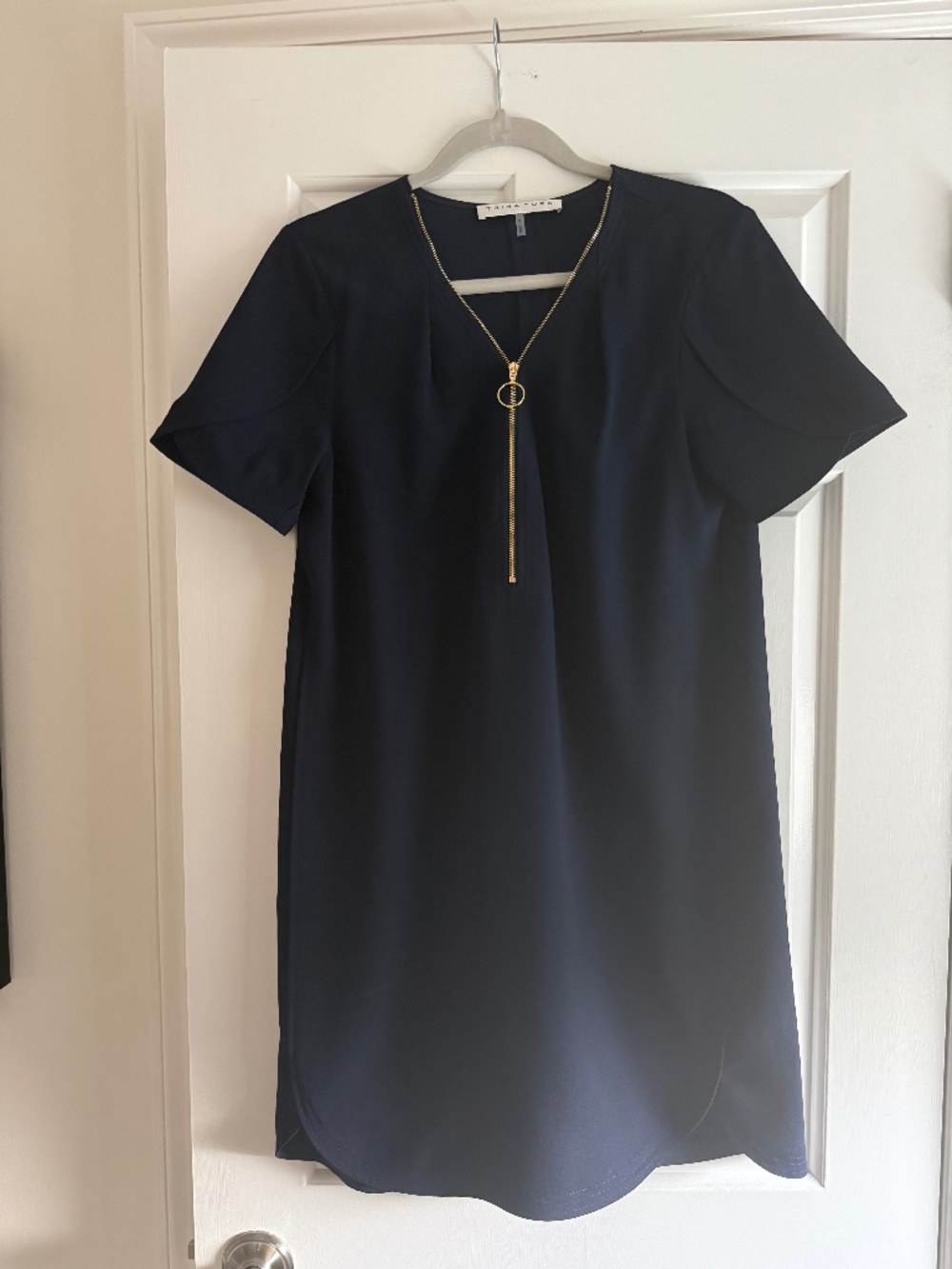 Trina Turk Zip Up Navy Dress - Size 6